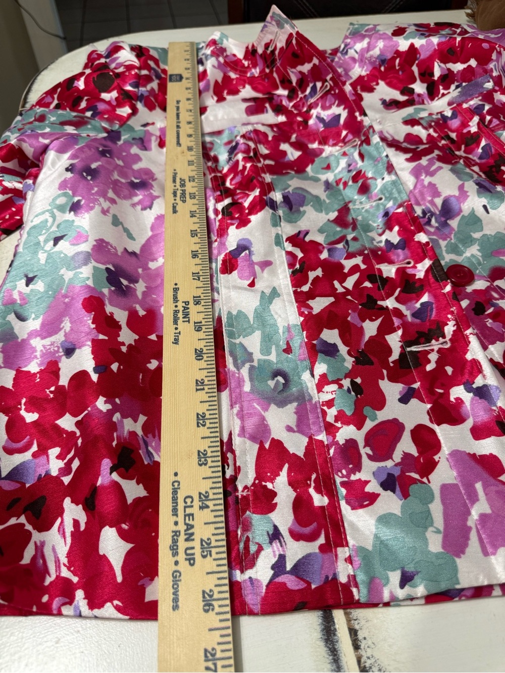 Cato Multicolor Floral Print Blazer - Pink, Purple, Aqua Size 18/20W - Picture 10 of 11